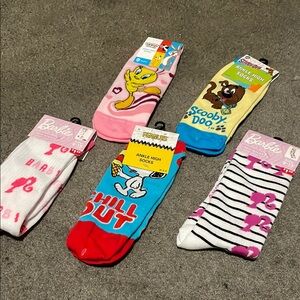 Colorful Cartoon Ankle Socks Set